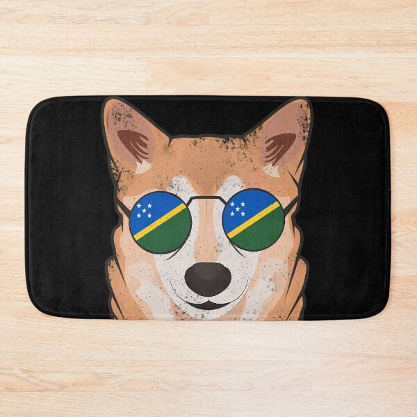 Item preview, Vintage Patriotic Shiba Inu Solomon Islander Flag designed and sold by feether-store.