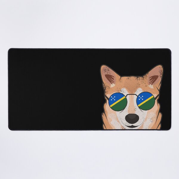 Item preview, Vintage Patriotic Shiba Inu Solomon Islander Flag designed and sold by feether-store.