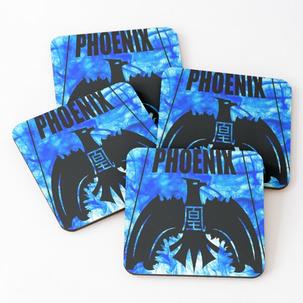 Item preview, Phoenix Logo in Black on Blue Flame designed and sold by AnneOminous.
