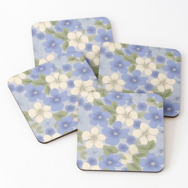 Item preview, white and blue periwinkles designed and sold by LaTostada1.