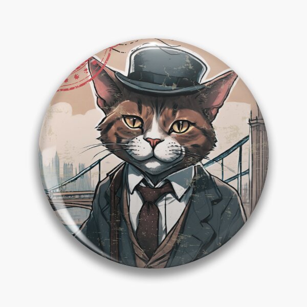 Item preview, Circa 1843 Gentleman Cat Vintage Mail Stamp Big Ben London designed and sold by CuriousMax.