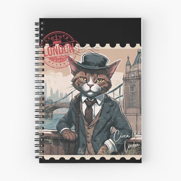 Item preview, Circa 1843 Gentleman Cat Vintage Mail Stamp Big Ben London designed and sold by CuriousMax.