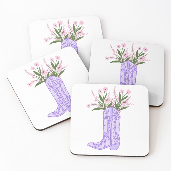 Item preview, Purple Cowboy Boot with Flowers designed and sold by Brianna McGill.