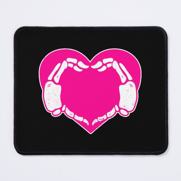 Item preview, heart skeleton hands gothic valentine pink  designed and sold by Gossip Rag.