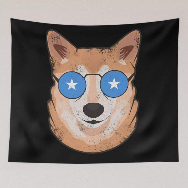 Item preview, Vintage Patriotic Shiba Inu Somali Flag designed and sold by feether-store.