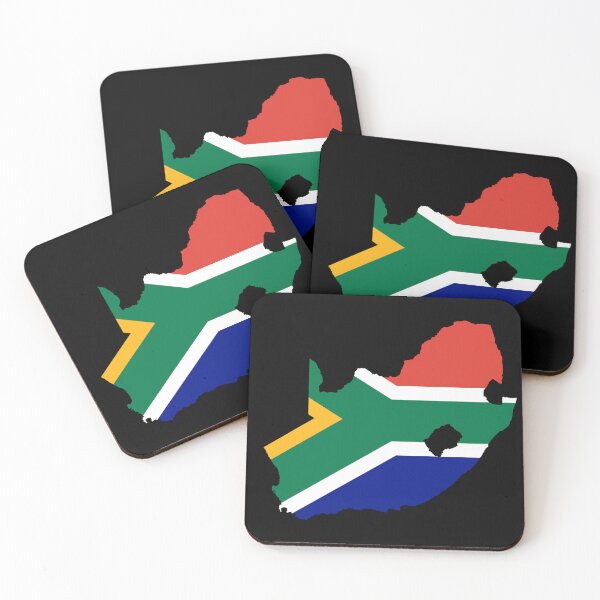 Aperçu de l'œuvre Carte des drapeaux de l'Afrique du Sud créée et vendue par feether-store.