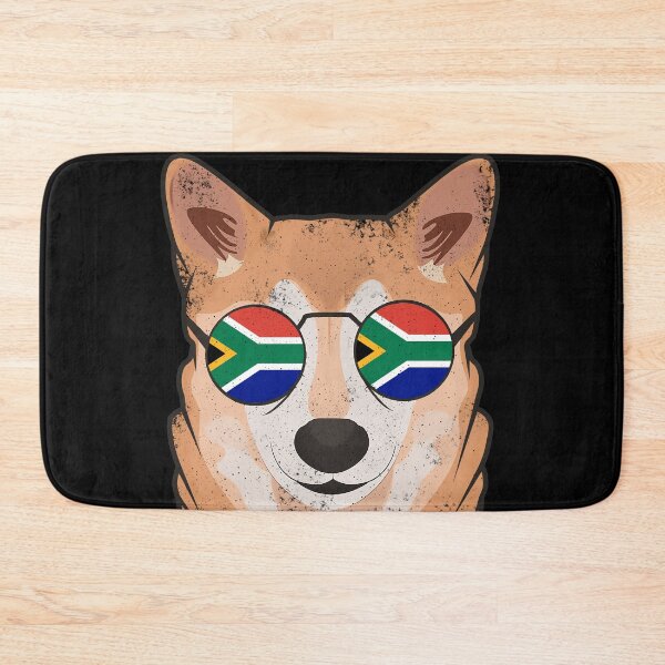 Item preview, Vintage Patriotic Shiba Inu South African Flag designed and sold by feether-store.