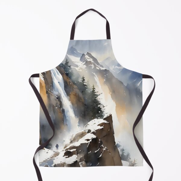 Item preview, Snow mountain with rainbow on waterfall, climber's poetry and dream, watercolor designed and sold by boyangyang.