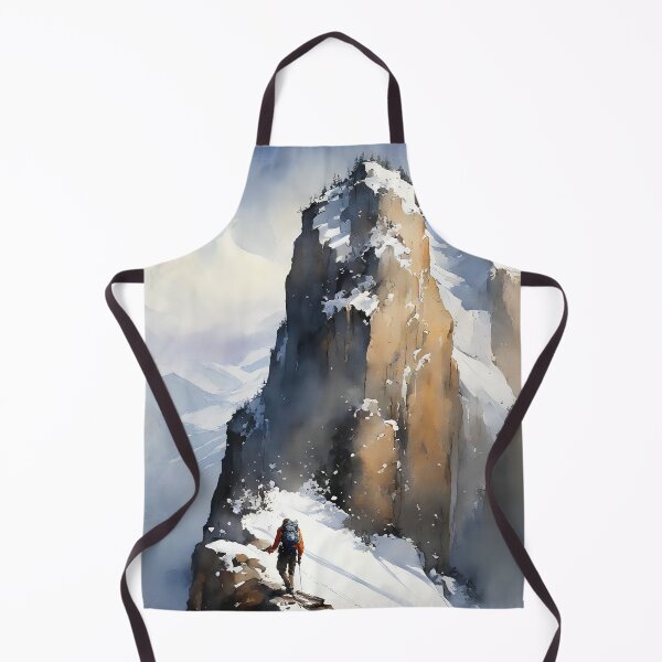 Item preview, Snow mountain with rainbow on waterfall, climber's poetry and dream, watercolor designed and sold by boyangyang.