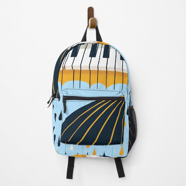 Item preview, Artistic Piano Umbrella Design with Stylized Raindrops designed and sold by KaleidoNest.