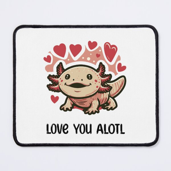 Item preview, Cute Axolotl Love You Valentines Day designed and sold by DinoKate.