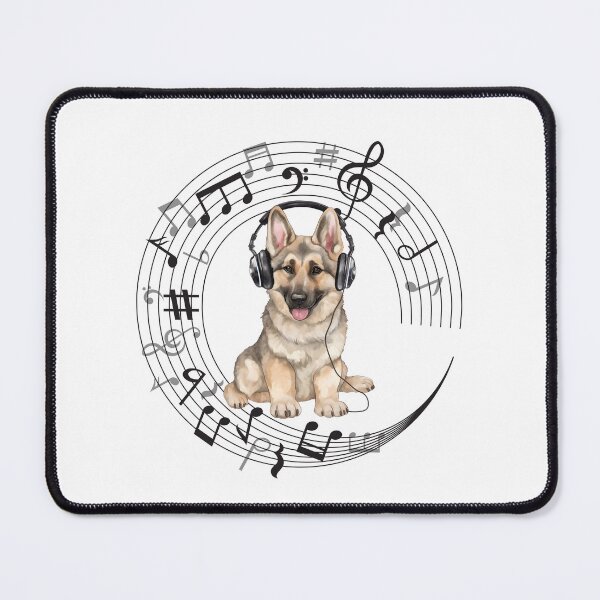 Item preview, German shepherd listening to music designed and sold by amaria56.