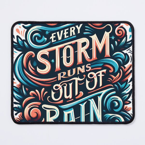Item preview, Every storm runs out of rain, typography designed and sold by maxmaj.