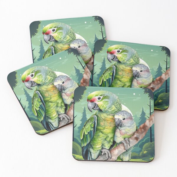 Item preview, Gift Dove Realistic Nature Trees Birds Amazon Parrot designed and sold by TRENDDREAMER ⭐⭐⭐⭐⭐.