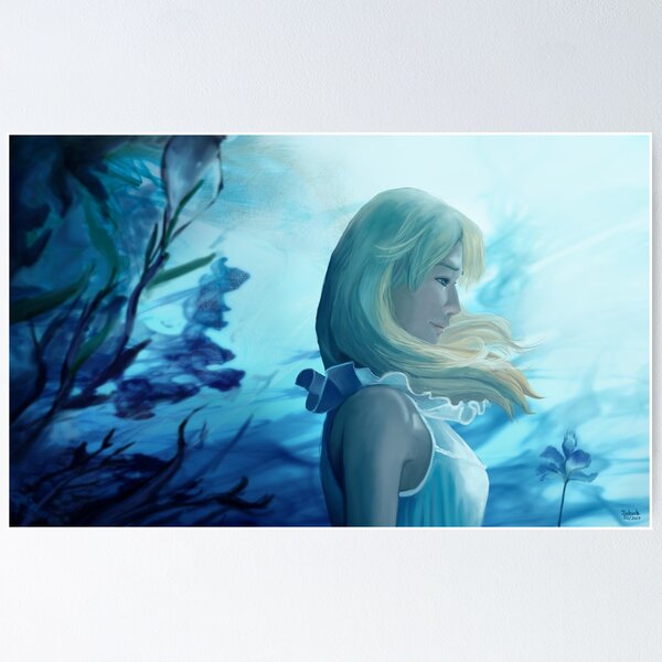 Vista previa del artículo con la obra «FFXV Lunafreya - Mira a la distancia», diseñado y vendido por Jiubeck.
