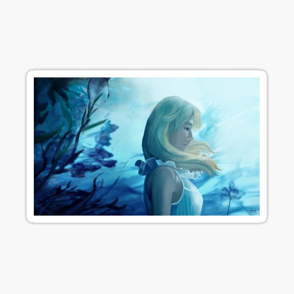 Vista previa del artículo con la obra «FFXV Lunafreya - Mira a la distancia», diseñado y vendido por Jiubeck.