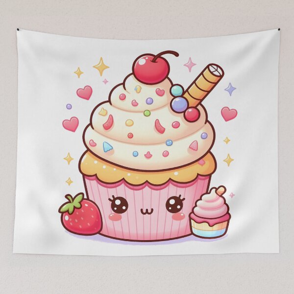 Item preview, Sweet Treat Delight - Adorable Cupcake Character designed and sold by Ingridpd.