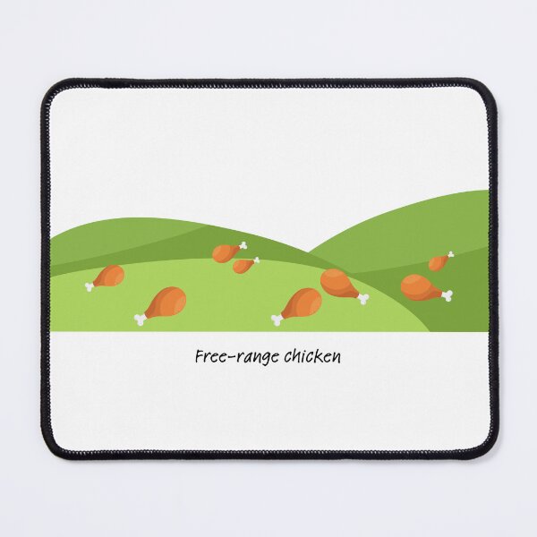 Item preview, Free range chicken (drumstick) on green hills designed and sold by ProjectLui.