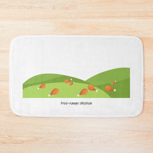 Item preview, Free range chicken (drumstick) on green hills designed and sold by ProjectLui.
