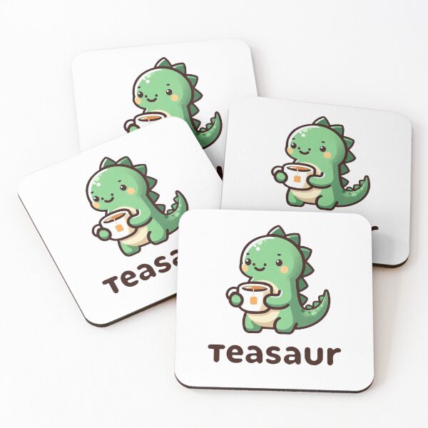 Item preview, Teasaur - Cute babysaurus with tea designed and sold by revsdesign.