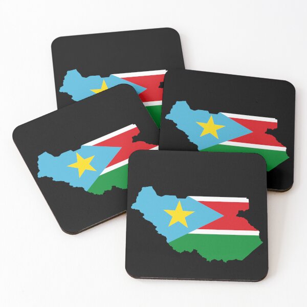 Item preview, Flag Map of South Sudan designed and sold by feether-store.