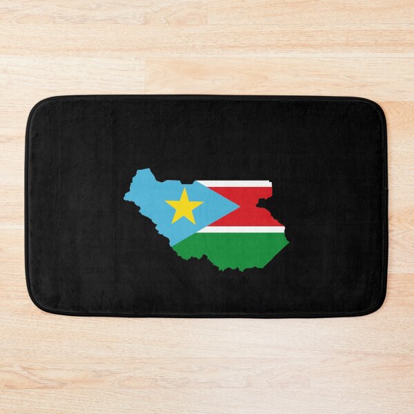 Item preview, Flag Map of South Sudan designed and sold by feether-store.
