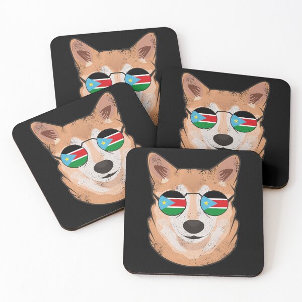 Item preview, Vintage Patriotic Shiba Inu South Sudanese Flag designed and sold by feether-store.