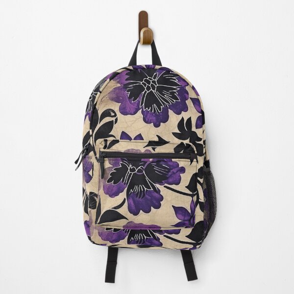 Item preview, Vintage Violet Flowers Batik Pattern designed and sold by HausKatz.