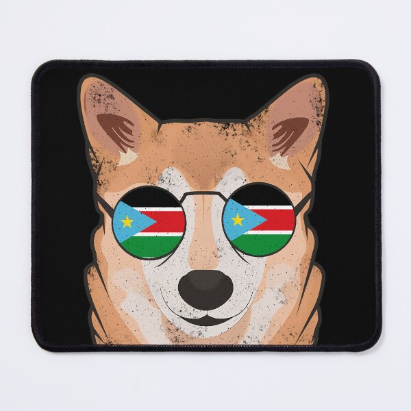 Item preview, Vintage Patriotic Shiba Inu South Sudanese Flag designed and sold by feether-store.