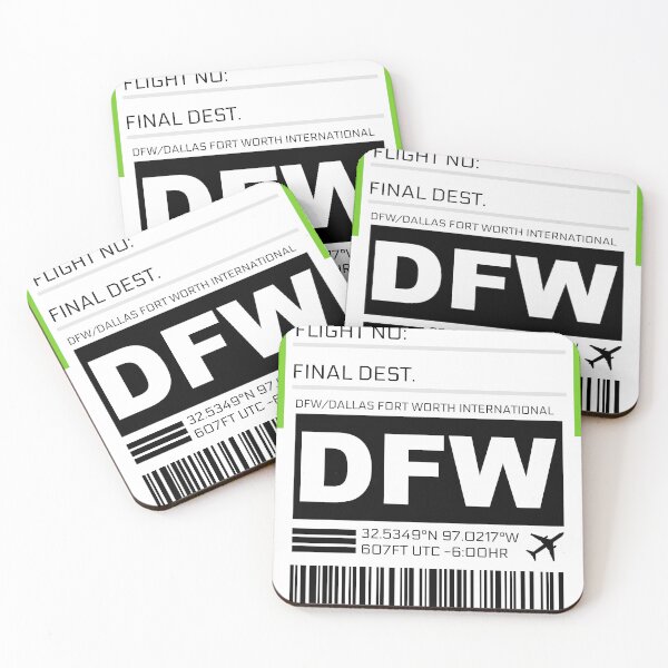 Item preview, DFW Dallas Fort Worth International Airport Luggage Tag Sticker designed and sold by ccooll.