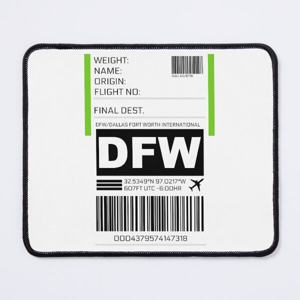 Item preview, DFW Dallas Fort Worth International Airport Luggage Tag Sticker designed and sold by ccooll.