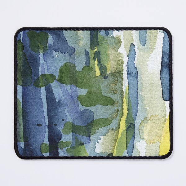 Item preview, Blue and Yellow Abstract Watercolor designed and sold by ellenmueller.