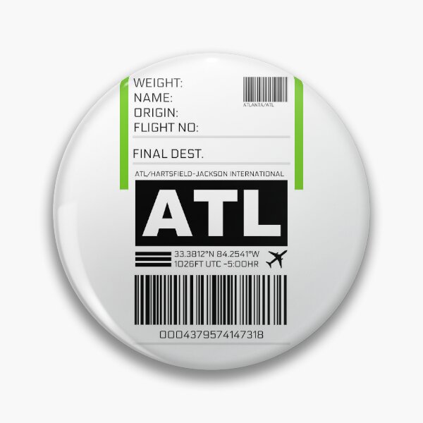 Item preview, ATL Atlanta Hartsfield-Jackson International Airport Luggage Tag Sticker designed and sold by ccooll.