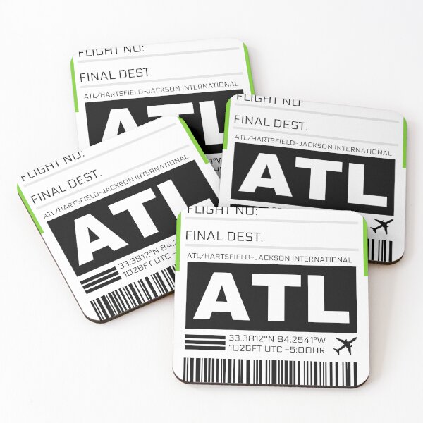 Item preview, ATL Atlanta Hartsfield-Jackson International Airport Luggage Tag Sticker designed and sold by ccooll.