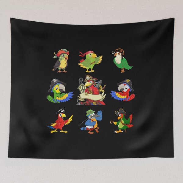 Item preview, Many types of parrots during the summer holidays. designed and sold by Isadesignart.