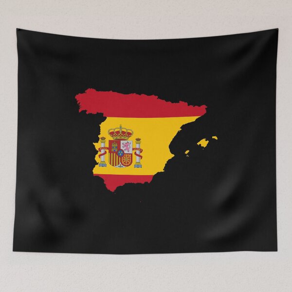 Item preview, Flag Map of Spain designed and sold by feether-store.