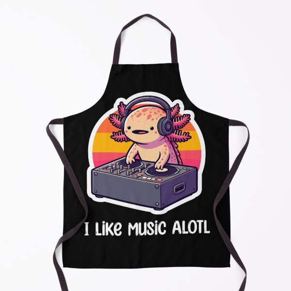 Item preview, Kawaii Axolotl DJ Music Pun designed and sold by DinoKate.