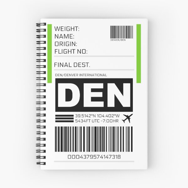 Item preview, DEN Denver International Airport Luggage Tag Sticker designed and sold by ccooll.