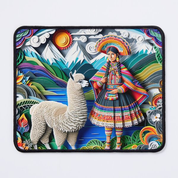 Item preview, Mountains and Ocean Landscape Colorful Flowers Art Design designed and sold by ARVA-Digital.