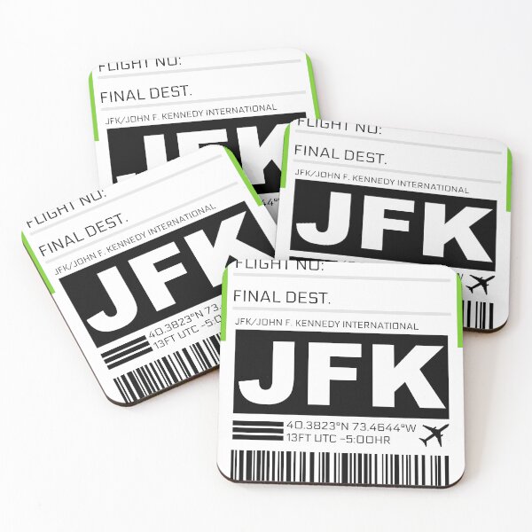 Item preview, JFK New York City John F Kennedy International Airport Luggage Tag Sticker designed and sold by ccooll.
