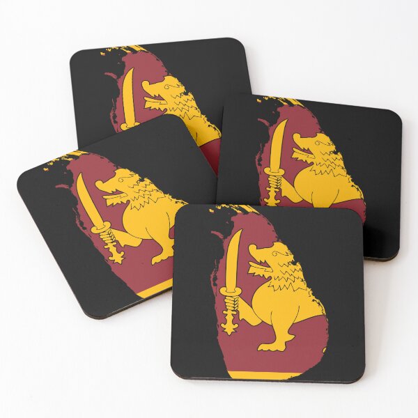 Item preview, Flag Map of Sri Lanka designed and sold by feether-store.