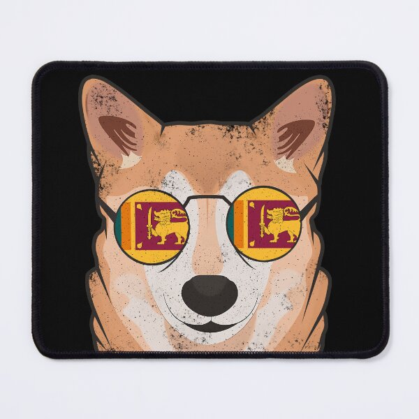 Item preview, Vintage Patriotic Shiba Inu Sri Lankan Flag designed and sold by feether-store.