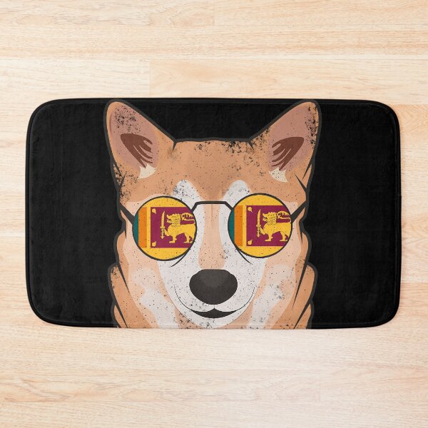 Item preview, Vintage Patriotic Shiba Inu Sri Lankan Flag designed and sold by feether-store.