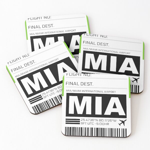 Item preview, MIA Miami International Airport Luggage Tag Sticker designed and sold by ccooll.
