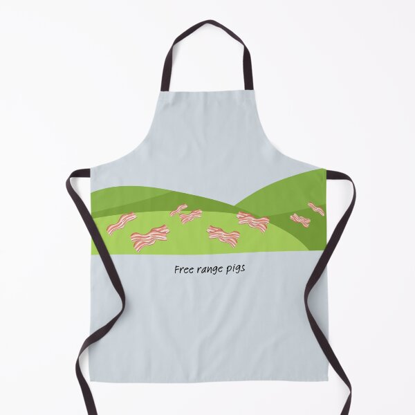 Item preview, Free range pigs (bacon) on green hills designed and sold by ProjectLui.