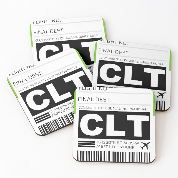 Item preview, CLT Charlotte Douglas International Airport Luggage Tag Sticker designed and sold by ccooll.