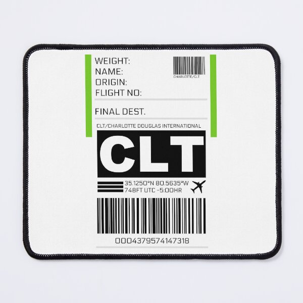 Item preview, CLT Charlotte Douglas International Airport Luggage Tag Sticker designed and sold by ccooll.