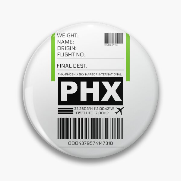 Item preview, PHX Phoenix Sky Harbor International Airport Luggage Tag Sticker designed and sold by ccooll.