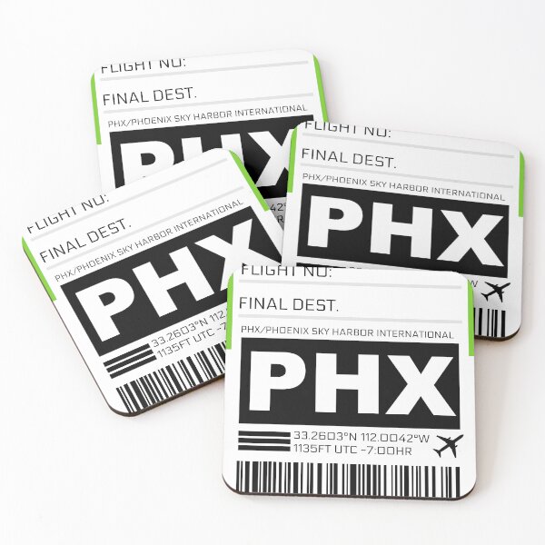 Item preview, PHX Phoenix Sky Harbor International Airport Luggage Tag Sticker designed and sold by ccooll.