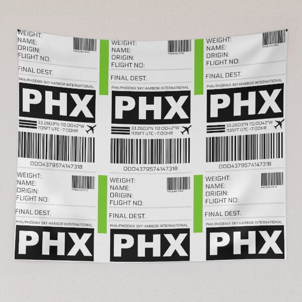 Item preview, PHX Phoenix Sky Harbor International Airport Luggage Tag Sticker designed and sold by ccooll.